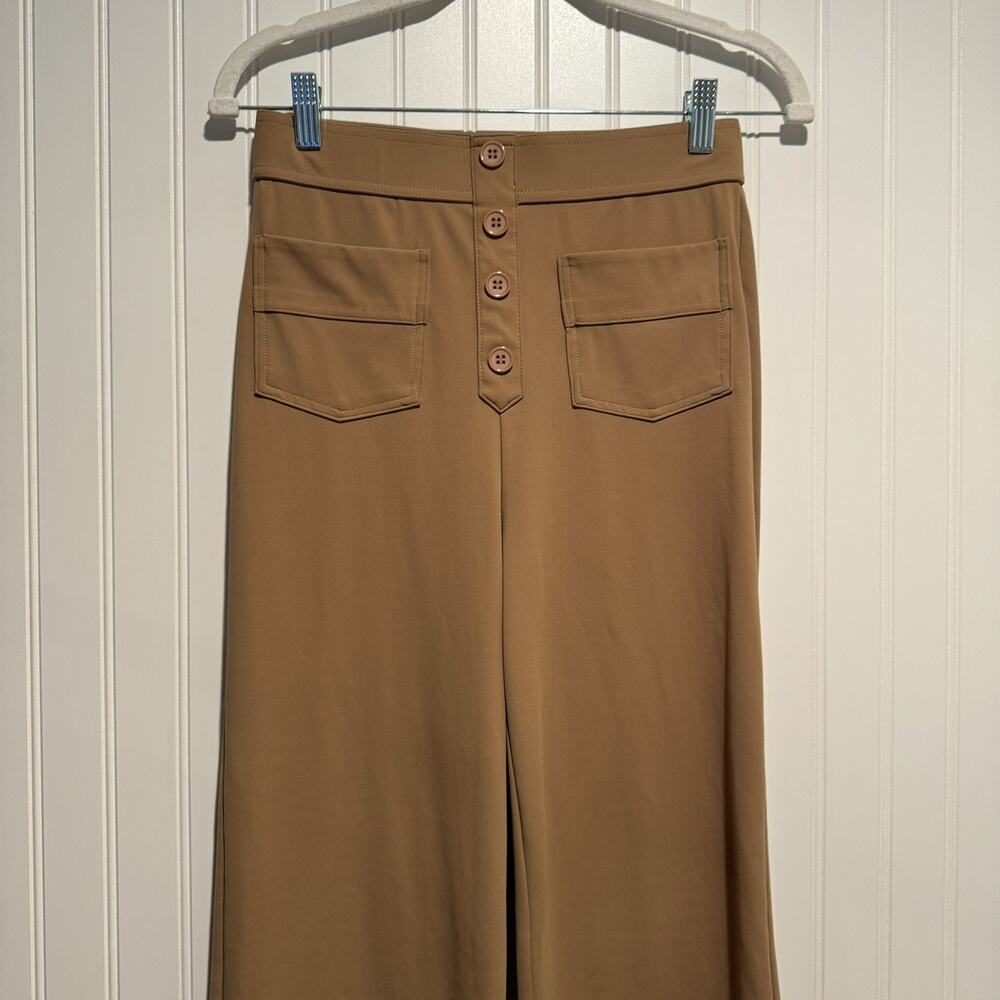 Halara Day Stretch High Waisted Straight Leg Pants Pull On Tan Size Small - Picture 3 of 6